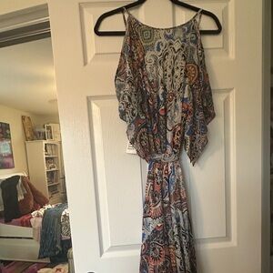 Chic Asymmetrical Multicolor Dress
